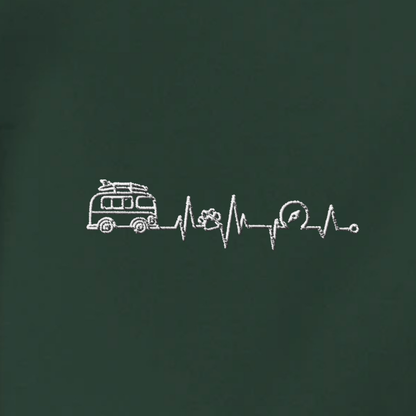 Herzschlag Vanlife - Organic Hoodie mit Stick