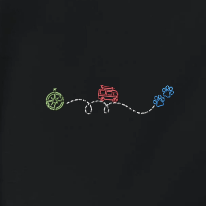 Herzschlag Vanlife - Organic Hoodie mit Stick