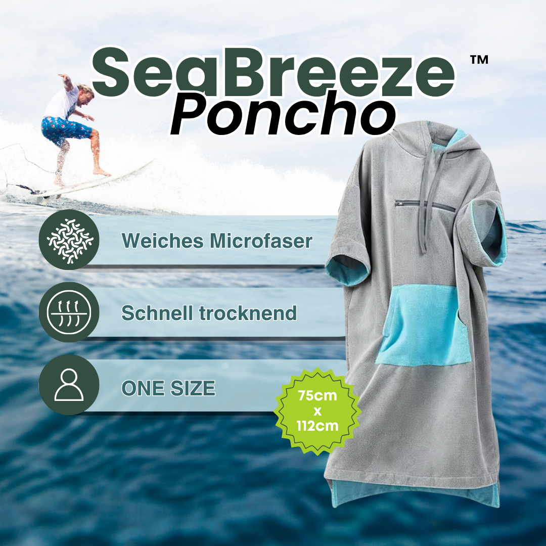 SeaBreeze™ - Der Allround-Poncho für Strand, Camper & Abenteuer