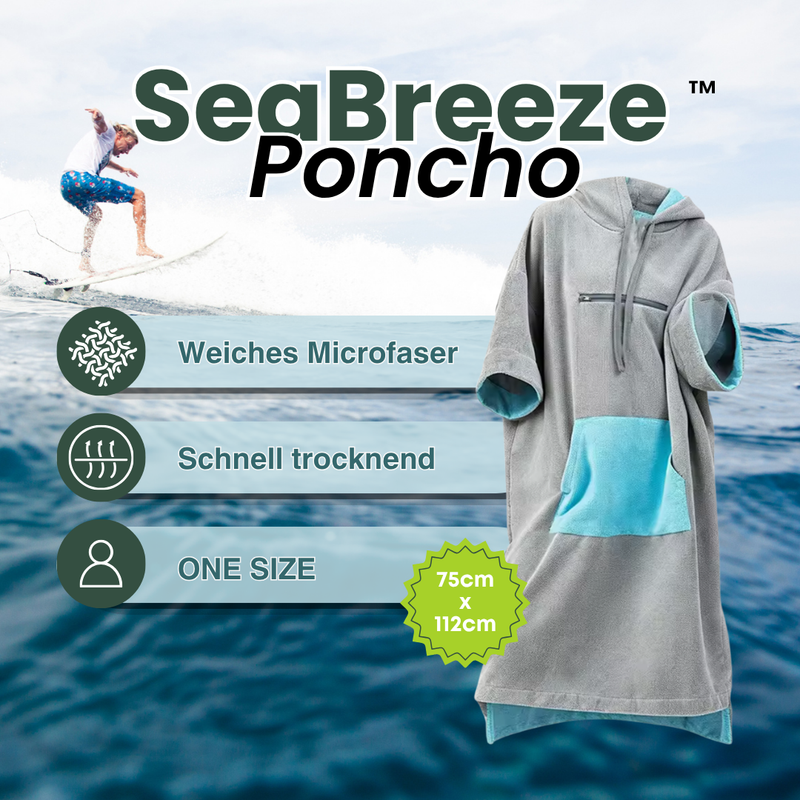 SeaBreeze™ - Der Allround-Poncho für Strand, Camper & Abenteuer