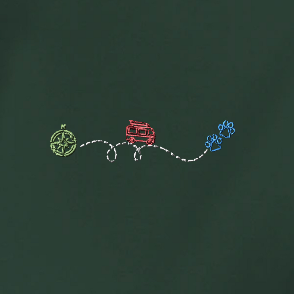 Herzschlag Vanlife - Organic Hoodie mit Stick