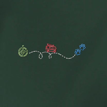 Herzschlag Vanlife - Organic Hoodie mit Stick