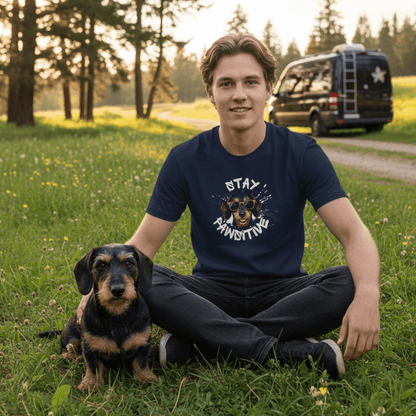 Stay Pawsitive - Herren T-Shirt bedruckt