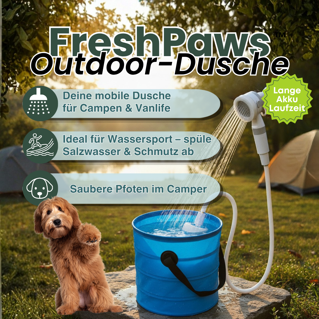 Camppaws FreshPaws™ Outdoor Dusche – 2-in-1 für Mensch & Hund