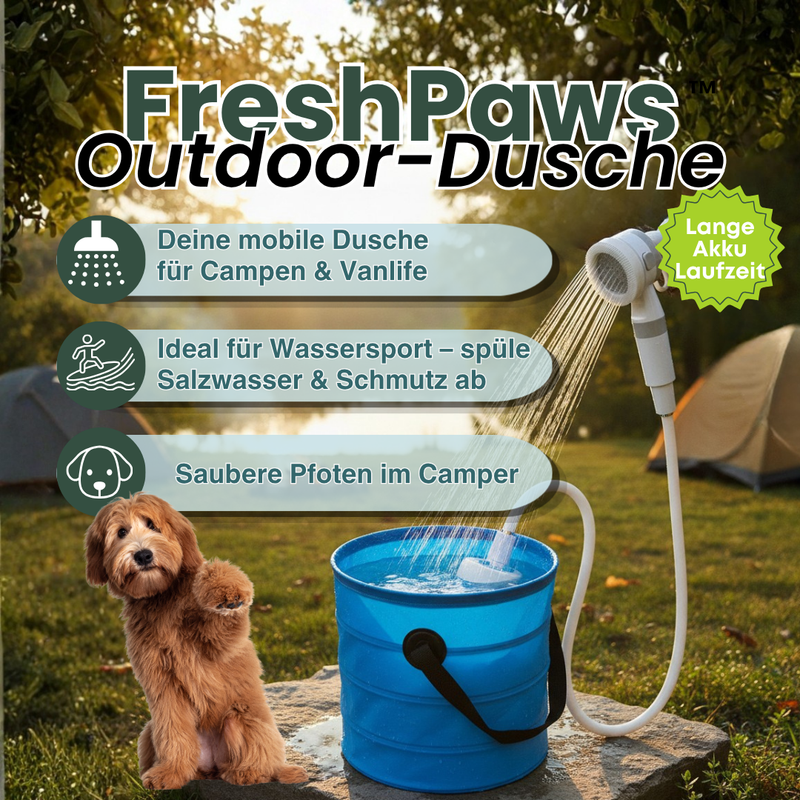 Camppaws FreshPaws™ Outdoor Dusche – 2-in-1 für Mensch & Hund