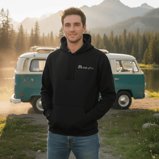 Herzschlag Vanlife - Organic Hoodie mit Stick