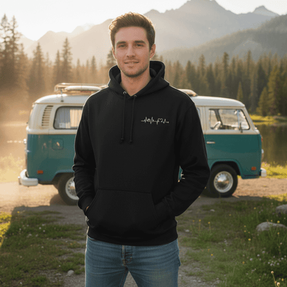 Herzschlag Vanlife - Organic Hoodie mit Stick