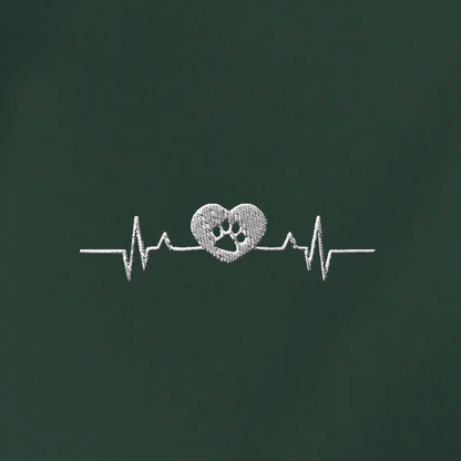 Herzschlag Vanlife - Organic Hoodie mit Stick