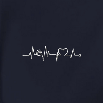 Herzschlag Vanlife - Organic Hoodie mit Stick