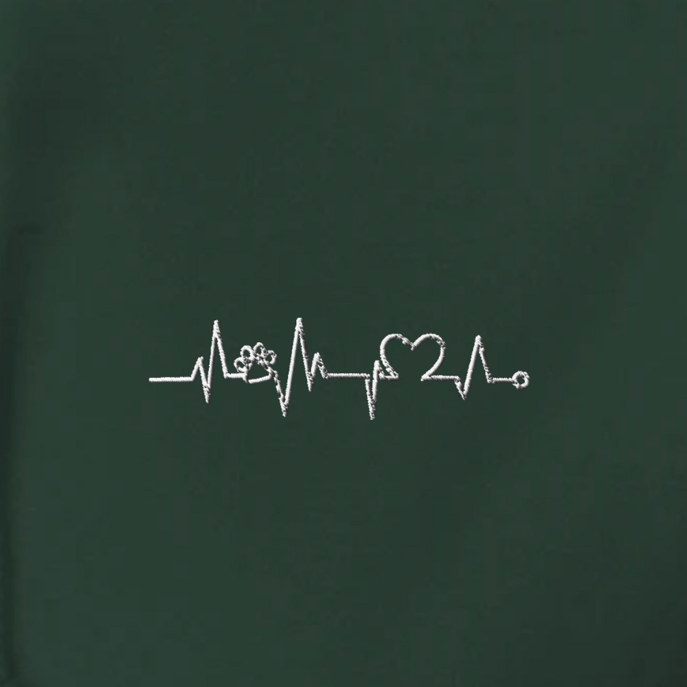 Herzschlag Vanlife - Organic Hoodie mit Stick