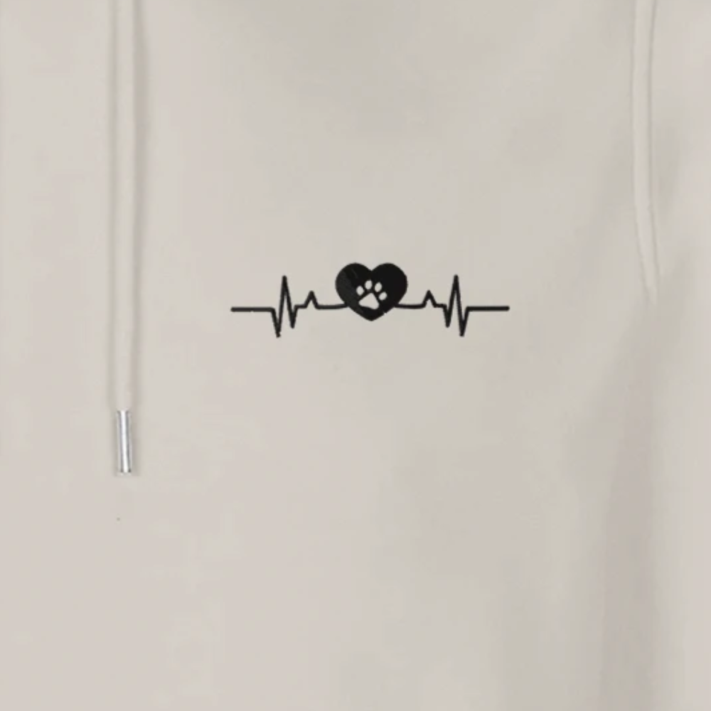 PawBeat 🐾 - Nachhaltiger Hoodie mit hochwertigem Stick