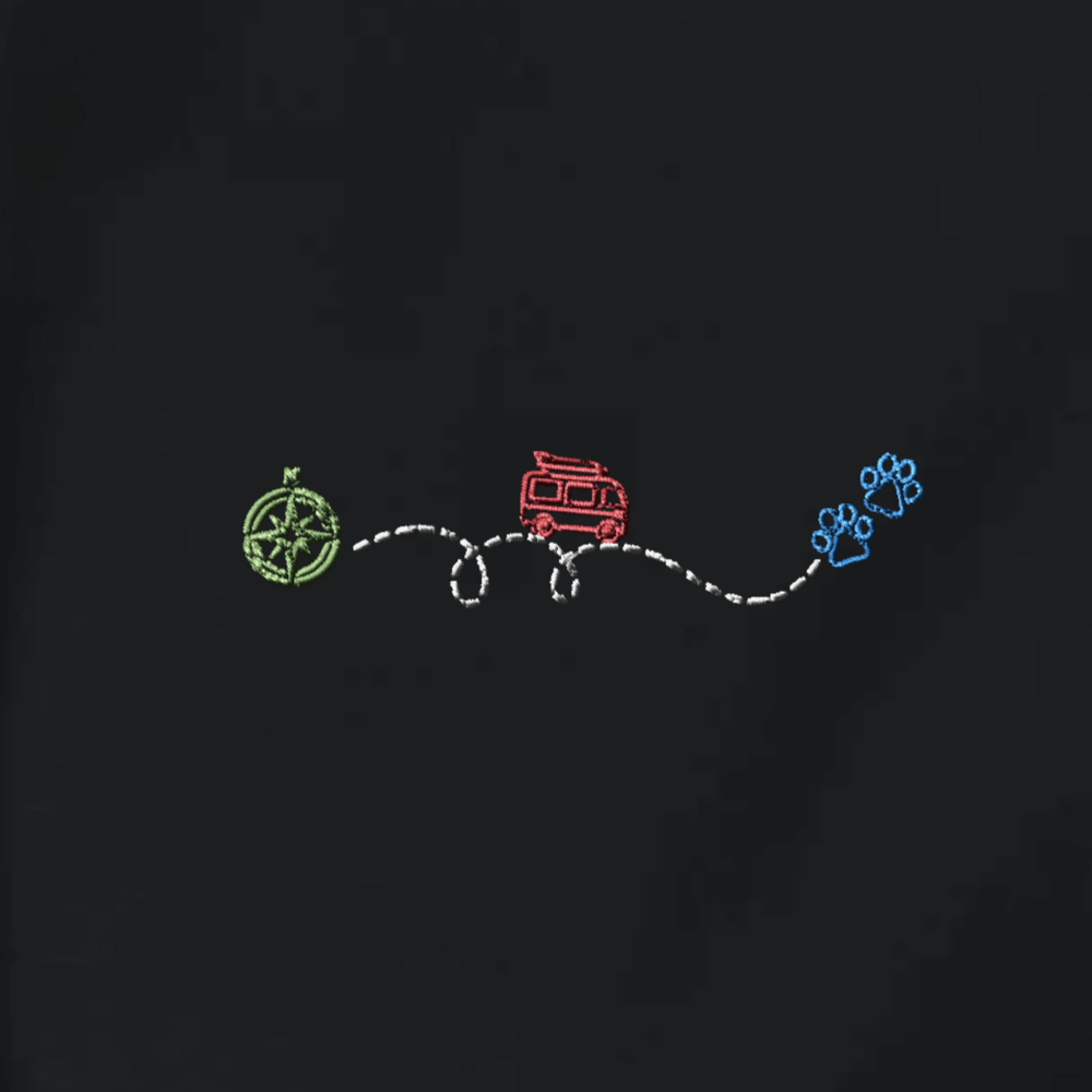 Herzschlag Vanlife - Organic Hoodie mit Stick