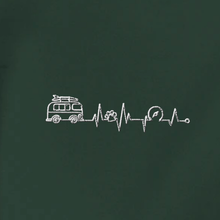 Herzschlag Vanlife - Organic Hoodie mit Stick