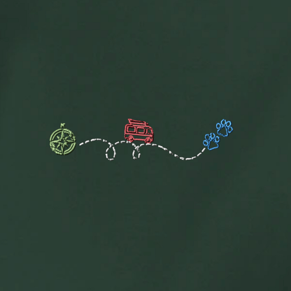 Herzschlag Vanlife - Organic Hoodie mit Stick