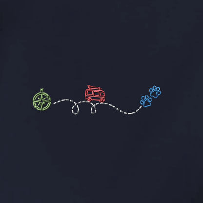 Herzschlag Vanlife - Organic Hoodie mit Stick