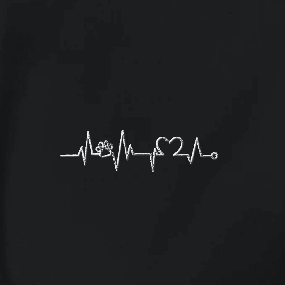 Herzschlag Vanlife - Organic Hoodie mit Stick