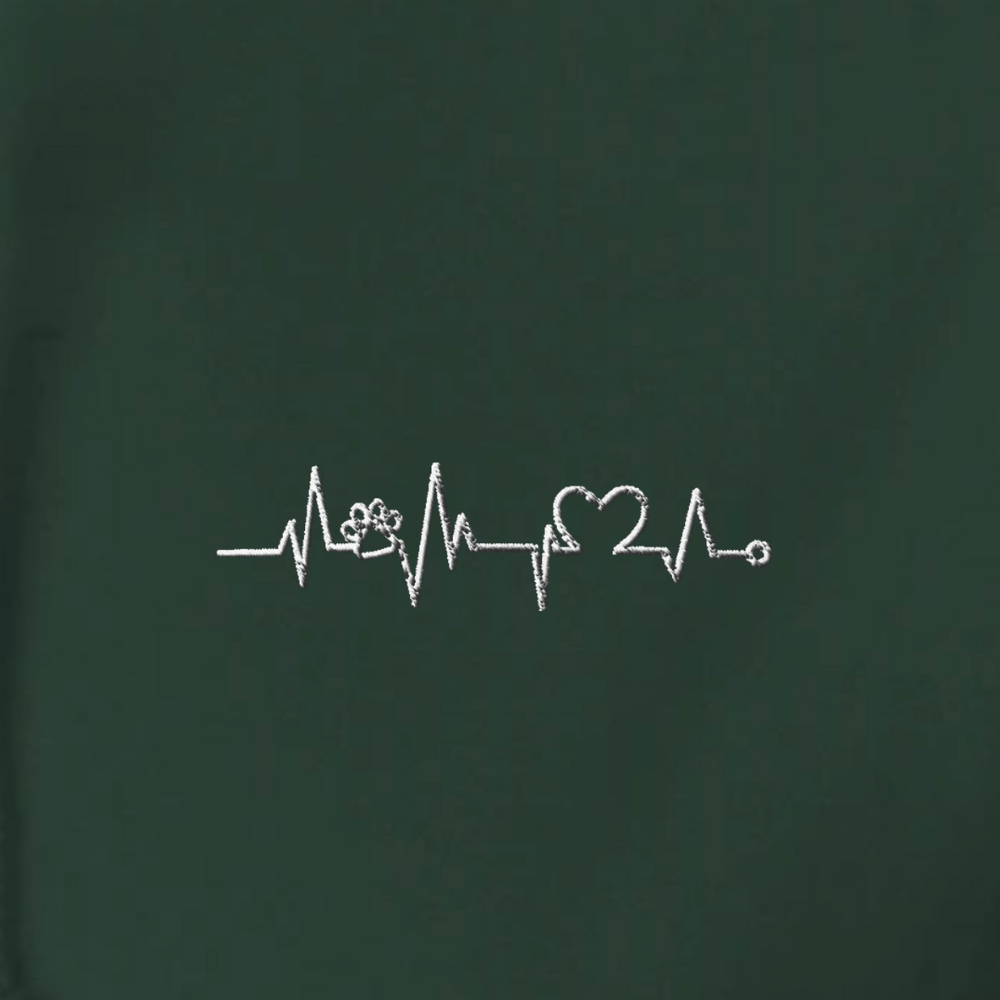 Herzschlag Vanlife - Organic Hoodie mit Stick