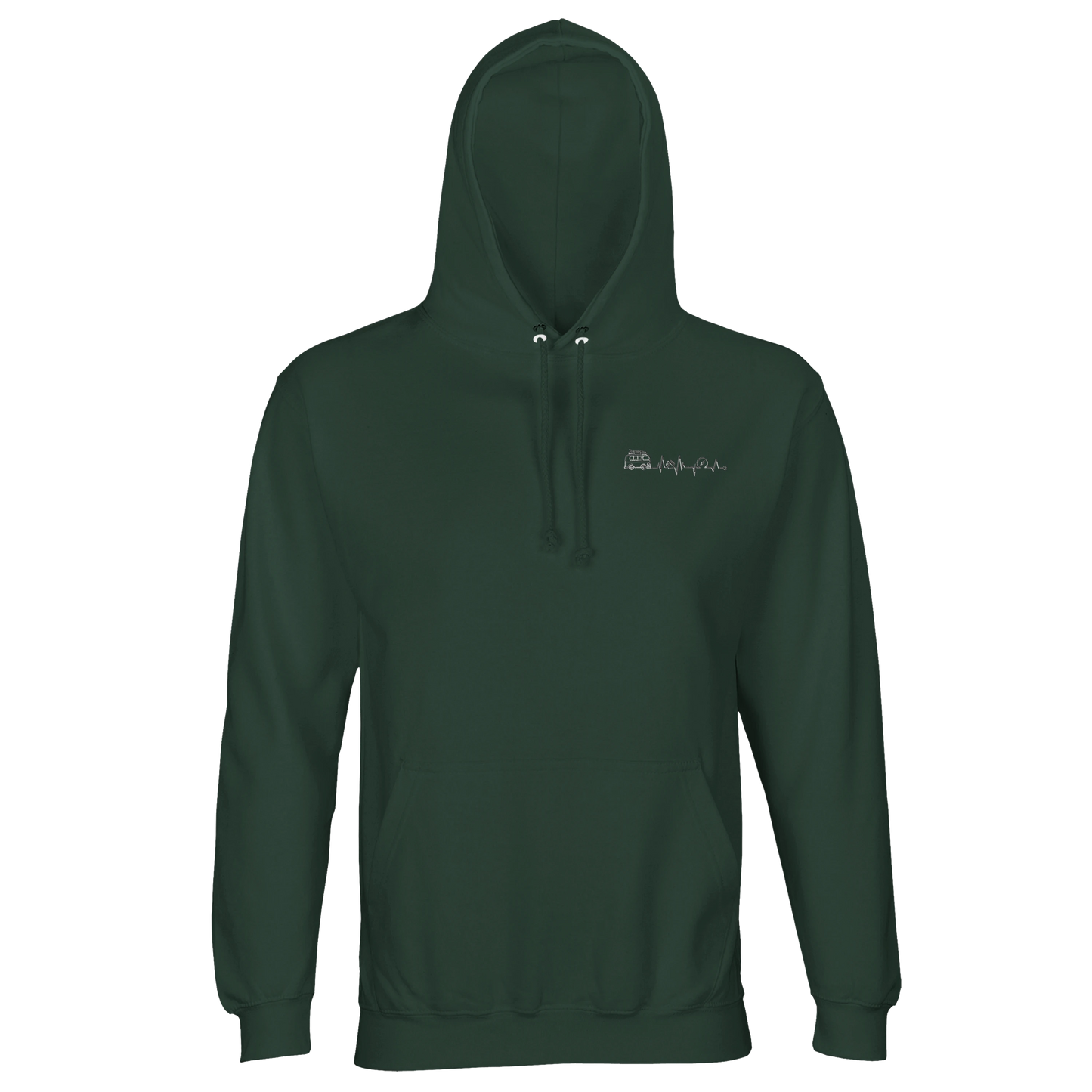 Herzschlag Vanlife - Organic Hoodie mit Stick