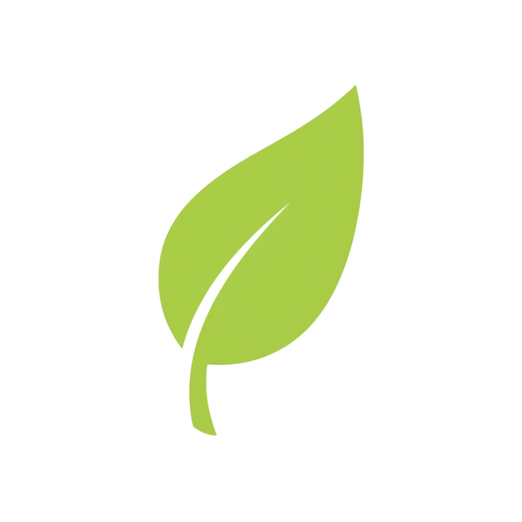 Icon für Nachhaltig in Lime-Grün (#A7D129, ein einzelenes Motiv, wie eine Blatt in transparentem hintergrund